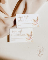 Diaper Raffle Card | Boho Baby Shower Diaper Raffle