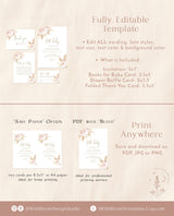 Pampas Grass Baby Shower Invitation | Girl Baby Shower Bundle