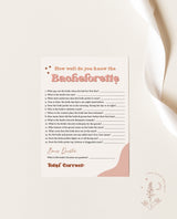Retro Bachelorette Trivia Game | Bachelorette Party Game
