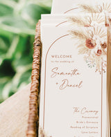 Bohemian Wedding Program | Desert Wedding Program