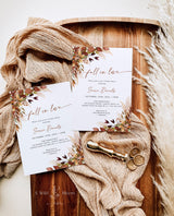 Fall Terracotta Bridal Shower Invite | Fall in Love Invite