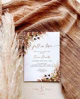 Fall Terracotta Bridal Shower Invite | Fall in Love Invite