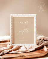 Minimalist Cards and Gifts Sign | Modern Wedding Sign Template