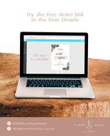 Tropical Custom Sign Template | Tropical Baby Shower Sign