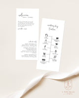 Minimalist Wedding Timeline Template | Modern Events Timeline