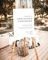 Minimalist Unplugged Ceremony Wedding Sign | Modern Unplugged Ceremony Sign