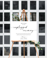 Minimalist Unplugged Ceremony Wedding Sign | Modern Unplugged Ceremony Sign