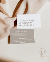 Boho Small Business Thank You Card | Editable Thank You Card Template