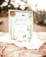 Desert Bachelorette Party Favors Sign | Palm Springs Bachelorette Favors Sign