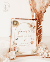 Desert Bachelorette Party Favors Sign | Palm Springs Bachelorette Favors Sign