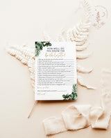 Tropical Bachelorette Trivia Game | Bachelorette Party Game