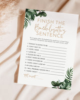 Tropical Finish the Sentence Game | Fun Bachelorette Party Game