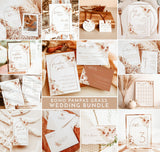 Bohemian Wedding Bundle Template | Boho Arched Wedding Templates