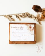 Terracotta RSVP Card | Minimalist Wedding Invite Insert