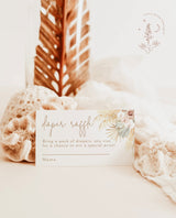 Pampas Grass Diaper Raffle Card | Diaper Raffle Ticket