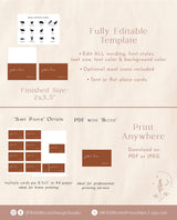 Terracotta Place Card Template | Minimalist Place Cards