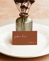 Terracotta Place Card Template | Minimalist Place Cards