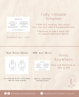 Minimalist Details Card | Modern Wedding Details Card