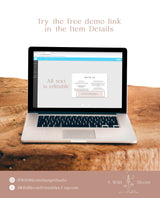 Minimalist Details Card | Modern Wedding Details Card