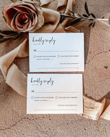 Minimalist RSVP Card | Modern Wedding Response Card