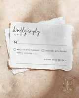 Minimalist RSVP Card | Modern Wedding Response Card
