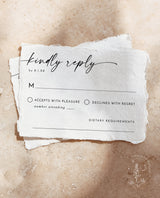 Minimalist RSVP Card | Modern Wedding Response Card