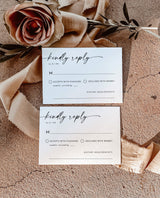 Minimalist RSVP Card | Modern Wedding Response Card