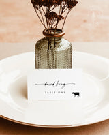 Minimalist Wedding Place Card | Modern Place Cards | Escort Cards | Rustic Modern Wedding Name Cards | Editable Template | M9