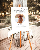 Dog Signature Drink Sign | Pet Signature Cocktail Sign