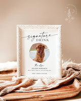 Dog Signature Drink Sign | Pet Signature Cocktail Sign
