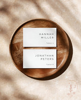 Wedding Place Card Template | Minimalist Pace Cards