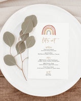 Boho Baby Shower Menu | Rainbow Baby Shower Food Menu