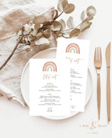 Boho Baby Shower Menu | Rainbow Baby Shower Food Menu