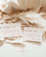 Terracotta Enclosure Card | Burnt Orange Wedding Invite Insert