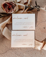 Terracotta Enclosure Card | Burnt Orange Wedding Invite Insert