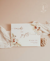 Cards and Gifts Sign | Minimalist Wedding Sign Template