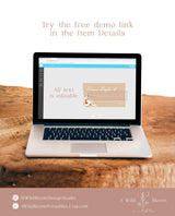 Pampas Grass Diaper Raffle Card | Diaper Raffle Ticket