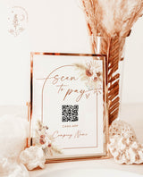 QR Code Sign | Boho Scan to Pay Business Sign