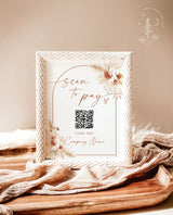 QR Code Sign | Boho Scan to Pay Business Sign