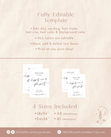 Minimalist Wedding Welcome Sign | Happily Ever After Party Welcome Sign