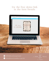 Leopard Print Price List Template | Boho Small Business