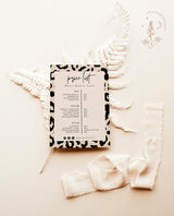 Leopard Print Price List Template | Boho Small Business