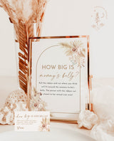 How Big is Mommy's Belly Game | Boho Baby Shower Game