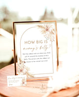 How Big is Mommy's Belly Game | Boho Baby Shower Game