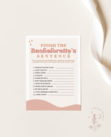 Retro Finish the Sentence Game | Fun Bachelorette Party Game