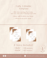 Rustic Fall Wedding Welcome Sign Template | Autumn Wedding Welcome Sign