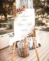 Rustic Fall Wedding Welcome Sign Template | Autumn Wedding Welcome Sign
