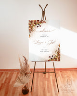 Rustic Fall Wedding Welcome Sign Template | Autumn Wedding Welcome Sign