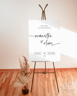 Minimalist Wedding Welcome Sign | Editable Welcome Sign Template