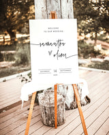 Minimalist Wedding Welcome Sign | Editable Welcome Sign Template